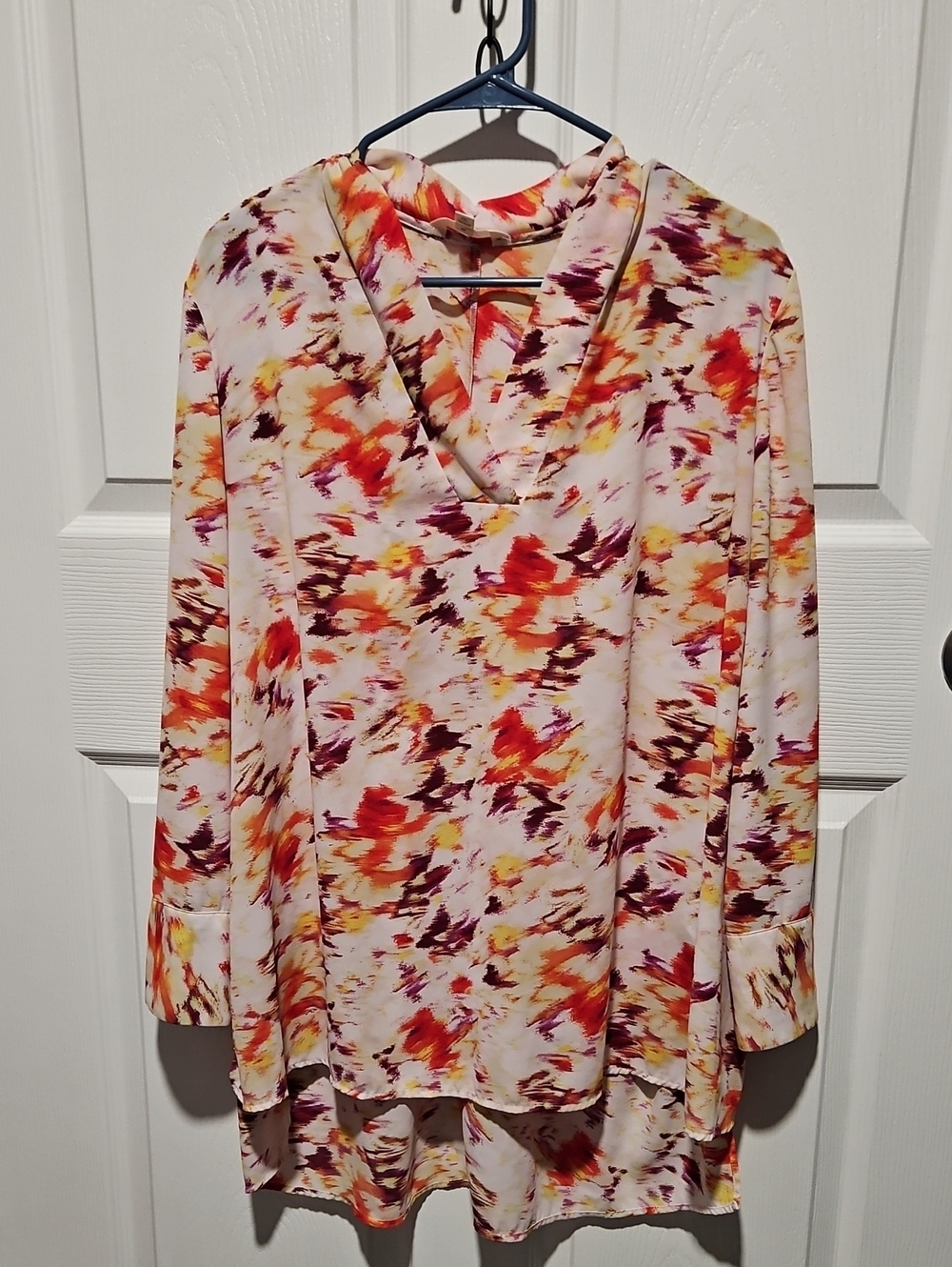 Terra & Sky Multicolor Floral-Abstract V-Neck Tunic